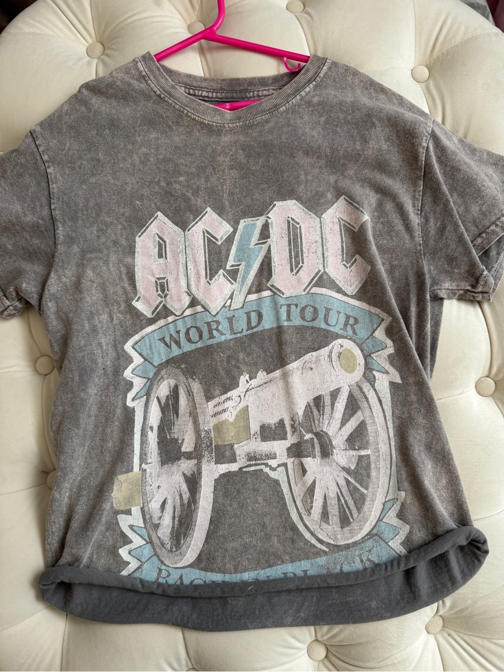 AC/DC Women’s Gray World Tour Graphic Tee